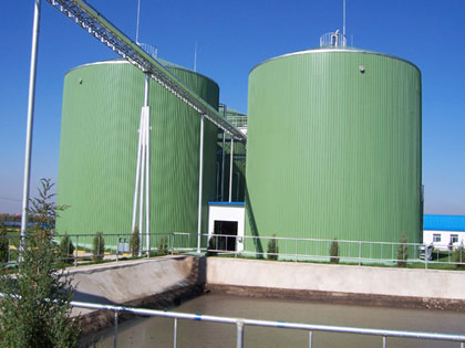 silo de almacenamiento de aguas residuales